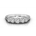 5 Stone Round Diamond Half Eternity Ring