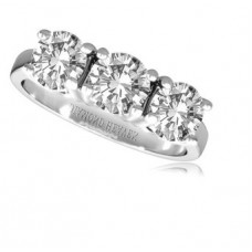 0.90ct I1/fg Round Diamond Trilogy Ring