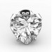 Modern Heart Diamond Stud Earrings