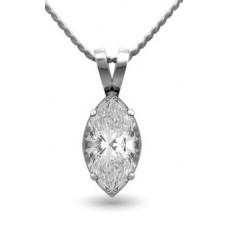 Marquise Diamond Solitaire Pendant