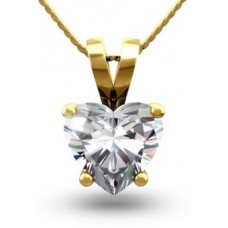 Heart Diamond Solitaire Pendant