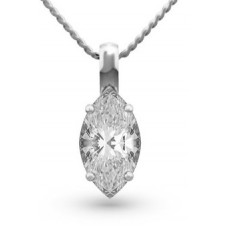 Marquise Diamond Solitaire Pendant