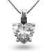 Heart Diamond Solitaire Pendant