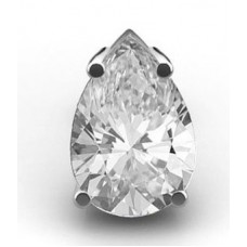 0.50ct F/si2 Pear Shaped Diamond Stud Earrings