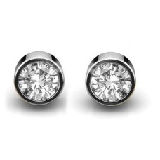 Round Diamond Stud Earrings