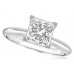 Knife Edge Shoulder Princess Diamond Engagement Ring