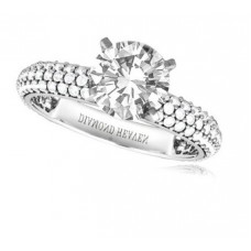 Three Row Vintage Round Diamond Ring