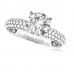 Three Row Vintage Round Diamond Ring