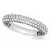Round Diamond Three Row Eternity Ring