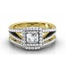 Diamond Shoulder Set Ring With Matching Band