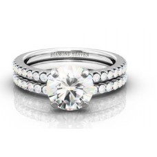 Round Diamond Shoulder Set Ring With Matching Band Round Diamond Shoulder Set Ring With Matching Band