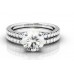 Round Diamond Shoulder Set Ring With Matching Band Round Diamond Shoulder Set Ring With Matching Band