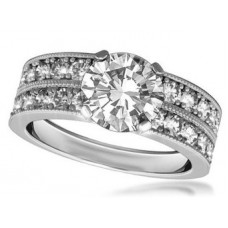 Shoulder Set Diamond Engagement Ring