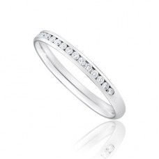 Half Set 2mm Round Diamond Wedding Ring