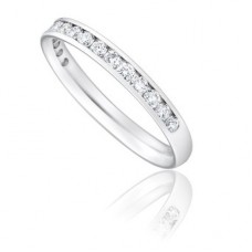 Half Set 2.5mm Round Diamond Wedding Ring