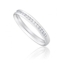 Half Set 2.5mm Round Diamond Wedding Ring
