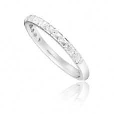 Half Set 2mm Round Diamond Wedding Ring