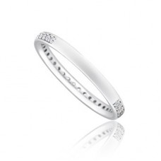 Half Set 2mm Round Diamond Wedding Ring