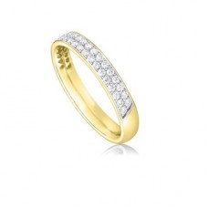 Half Set 3mm Round Diamond Wedding Ring