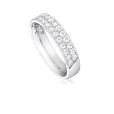 Half Set 4mm Round Diamond Wedding Ring
