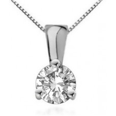 Elegant Round Diamond Soitaire Pendant