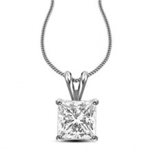 0.17ct Si/f Princess Cut Diamond Pendant