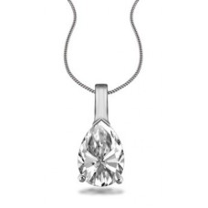 Pear Diamond Solitaire Pendant