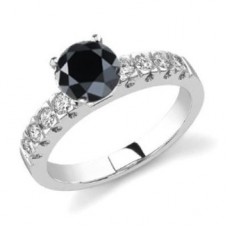 1.00ct Vs/de Black & White Diamond Ring 1.00ct Vs/de Black & White Diamond Ring