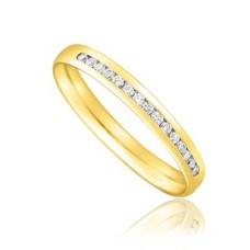 1/3 Set 2.5mm Round Diamond Wedding Ring