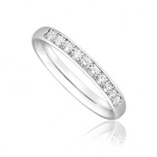 1/3 Set 2.5mm Round Diamond Wedding Ring