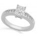 Radiant Diamond Shoulder Set Ring