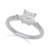 Unique Asscher/baguette Diamond Trilogy Ring