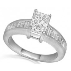 Radiant Diamond Shoulder Set Ring