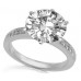 6 Claw Round Diamond Shoulder Set Ring