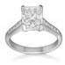 Radiant Diamond Shoulder Set Ring