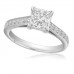Princess Diamond Shoulder Set Ring