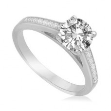 Shoulder Set Diamond Engagement Ring