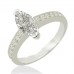 Marquise Diamond Shoulder Set Ring