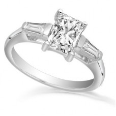 Classic Radiant & Baguette Diamond Trilogy Ring