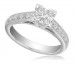 Princess Diamond Shoulder Set Ring