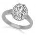 Oval Diamond Single Halo Ring