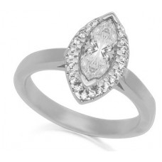 Marquise Diamond Halo Ring