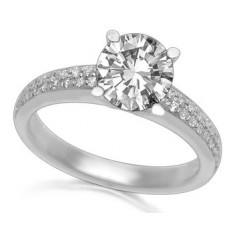 Shoulder Set Diamond Engagement Ring
