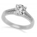 Round Diamond Split Band Shoulder Set Ring
