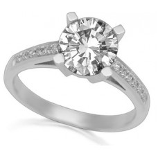 Shoulder Set Diamond Engagement Ring