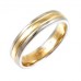 4mm Two Tone Court Shape Wedding Ring