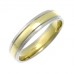 5mm Court Shape Two Tone Wedding Ring 5mm Court Shape Two Tone Wedding Ring