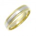 6mm Two Tone Wedding Band, Size P