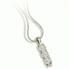 0.46ct I1/fg Round Diamond Trilogy Pendant