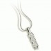 0.46ct I1/fg Round Diamond Trilogy Pendant